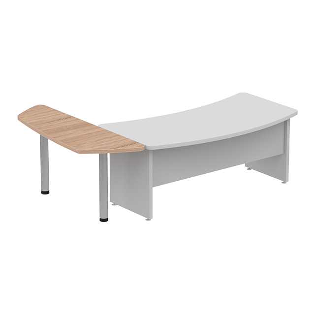 Приставной элемент правый  165×55 см. Серия офисной мебели Ergo (Эрго).